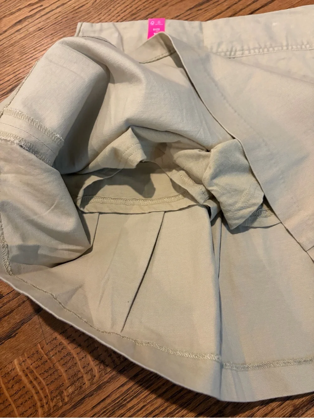 The Children's Place Khaki Pleated Skirt - Light Beige